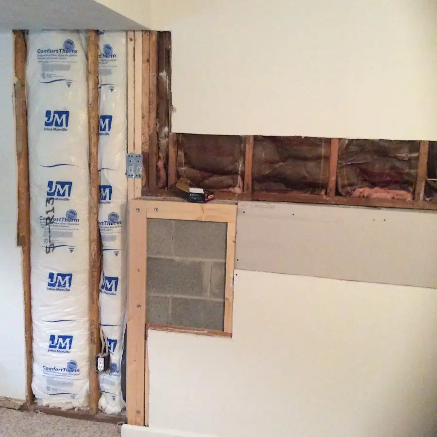 Wall insulation replacement during Contents Cleaning & Restoration in Eastpointe